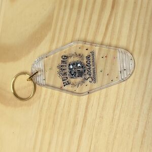 Hello hunting season goodbye husband clear sparkle key chain